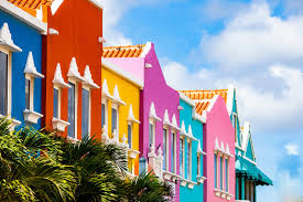 Colourful Kralendijk waterfront, Bonaire